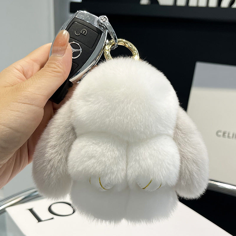 Rabbit Fur Keychain