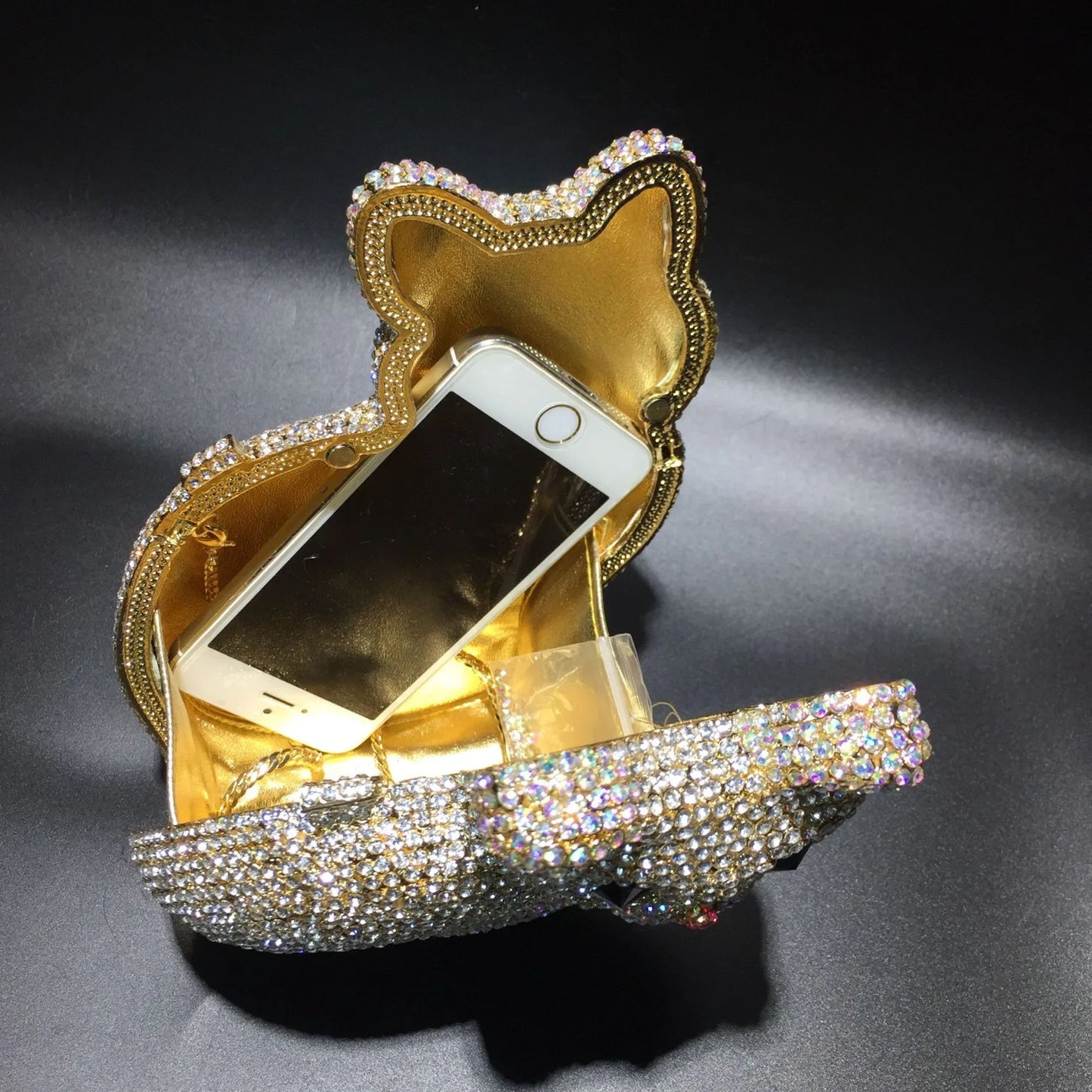 Evening Purse White Rhinestone