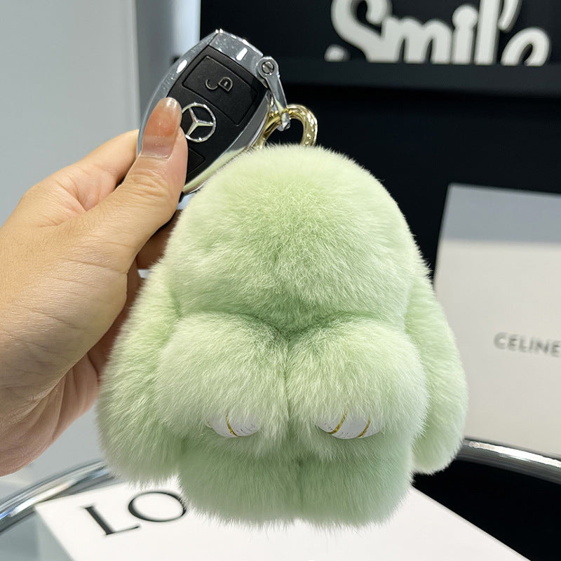 Rabbit Fur Keychain