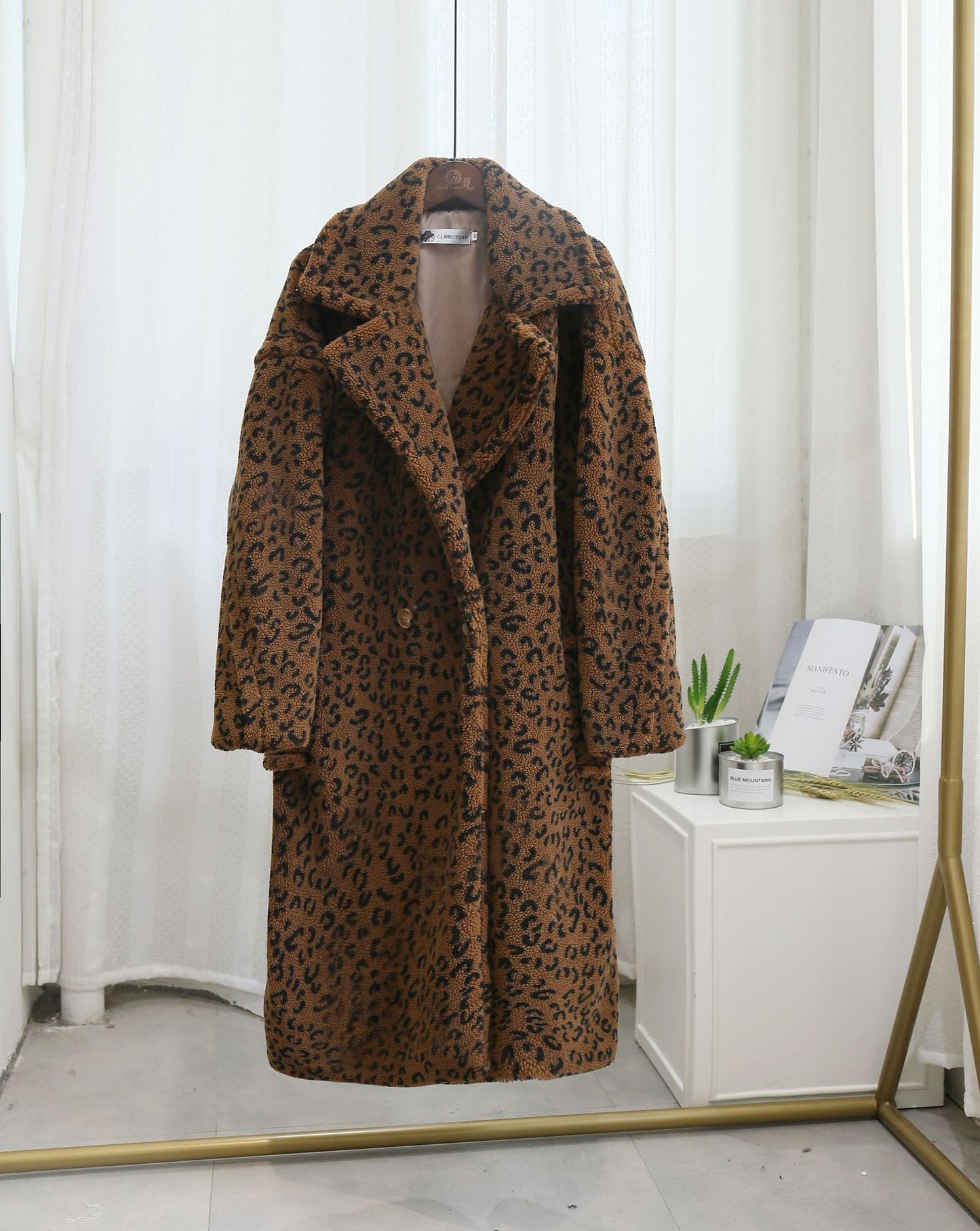 Sheep Sheared Fur Loose Overcoat Jacket