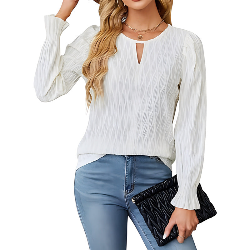 Round Neck Long Sleeve Top