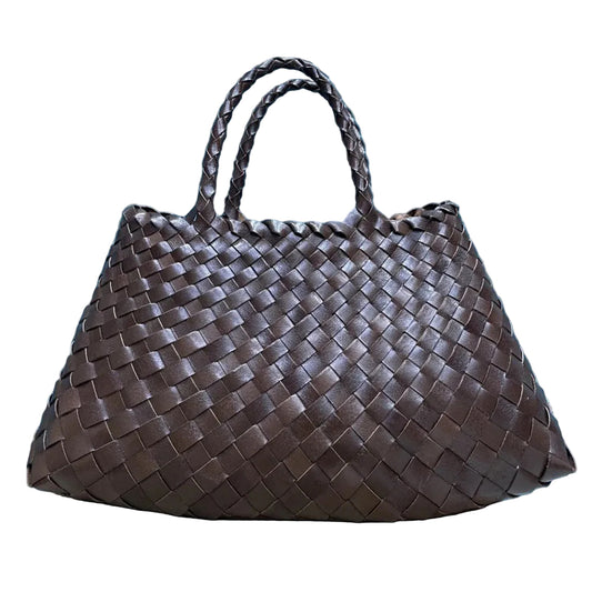 Genune Leather Weave Tote