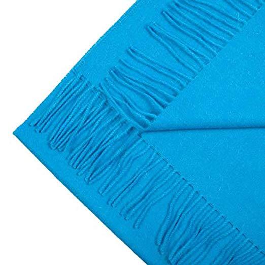 Great Natural Alpaca 100% baby alpaca scarf blue