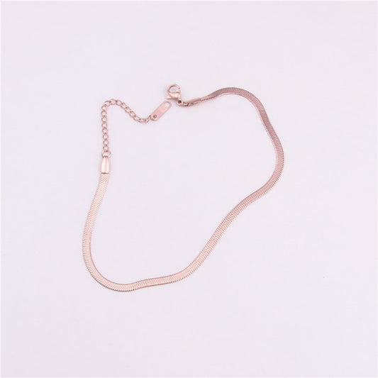 Trendy Women's Minimalist Snake Chain Ankle Bracelet