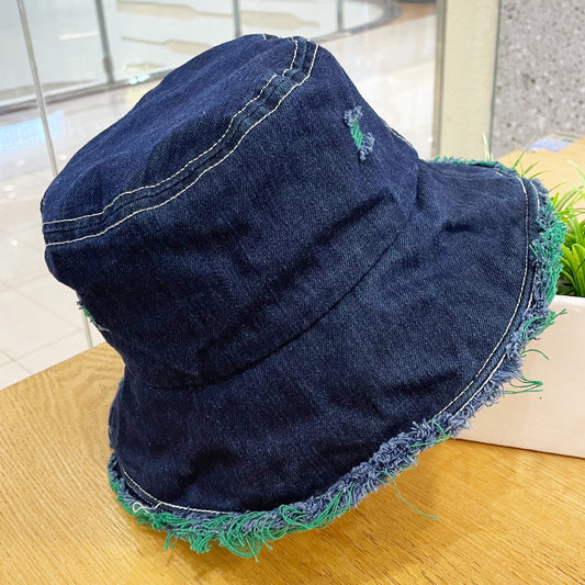 Retro Women's Denim Fisherman Hat for Sun Protection