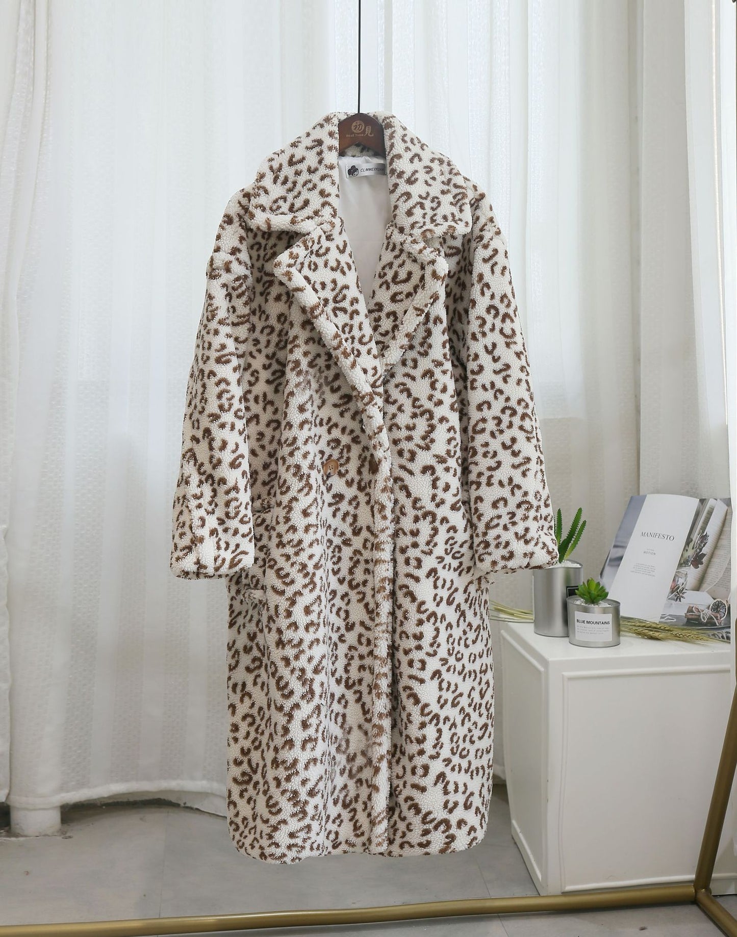 Sheep Sheared Fur Loose Overcoat Jacket