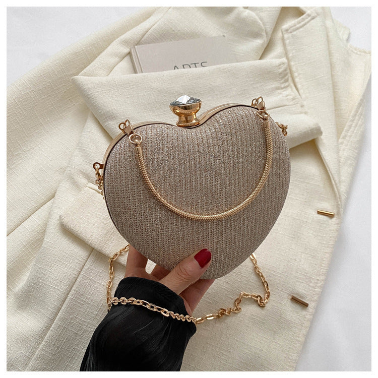 Heart Shape Metal Clutch