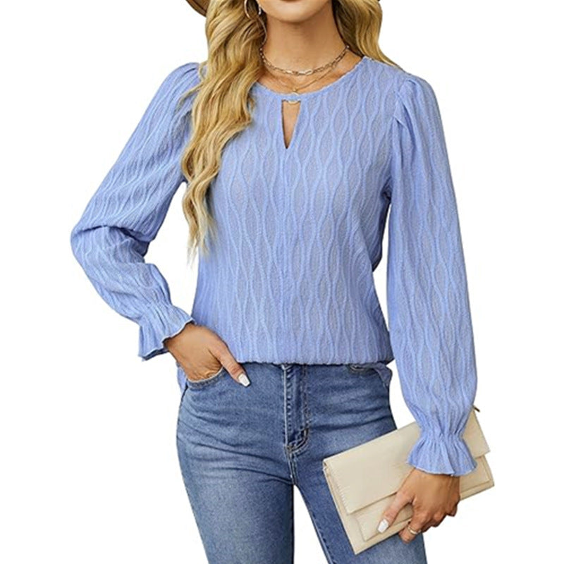 Round Neck Long Sleeve Top