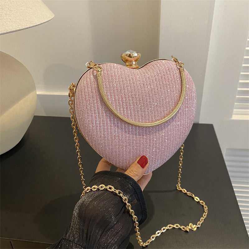 Heart Shape Metal Clutch
