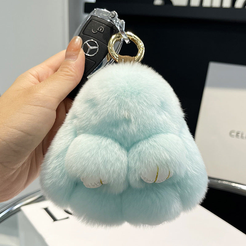 Rabbit Fur Keychain