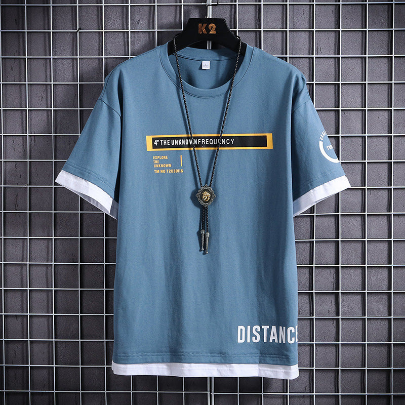 Fashionable Letter Print Cotton T-Shirt for Teens