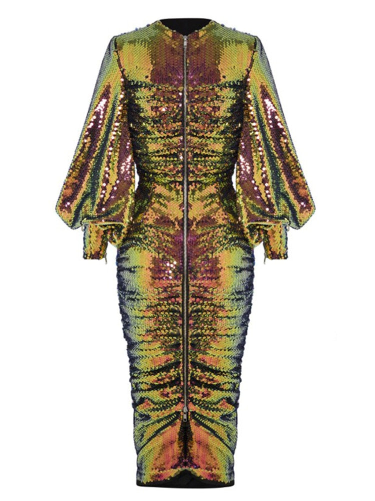 Designer Elegant Midi Dress  13DA2759