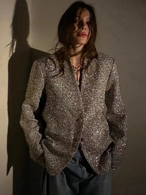 Silk Blazer Jacket