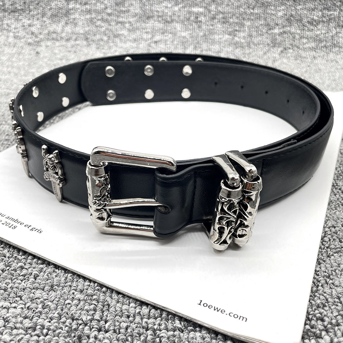 Hollow belt denim belt