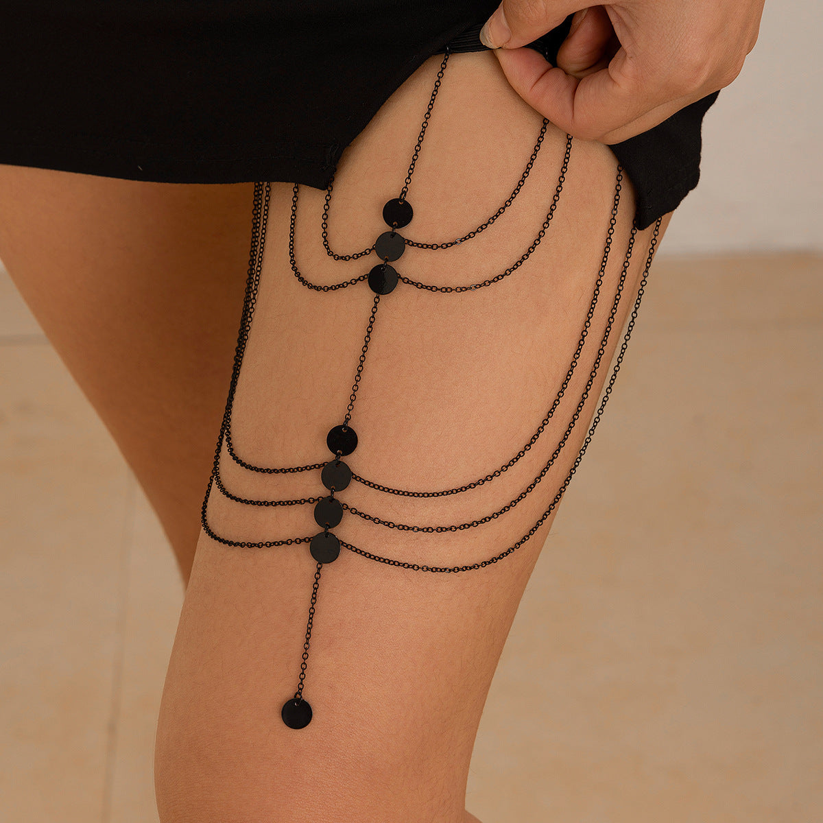 Butterfly tassel leg chain