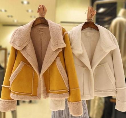Stylish Warm Beige Cotton Jacket for Women