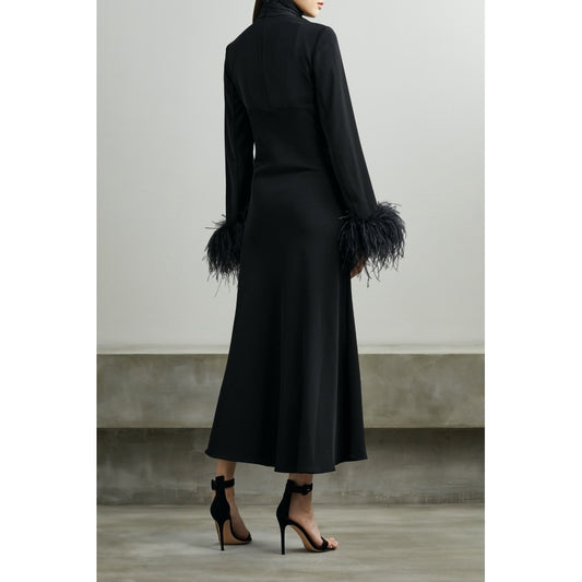 Ostrich Feather Elegant Party Dress