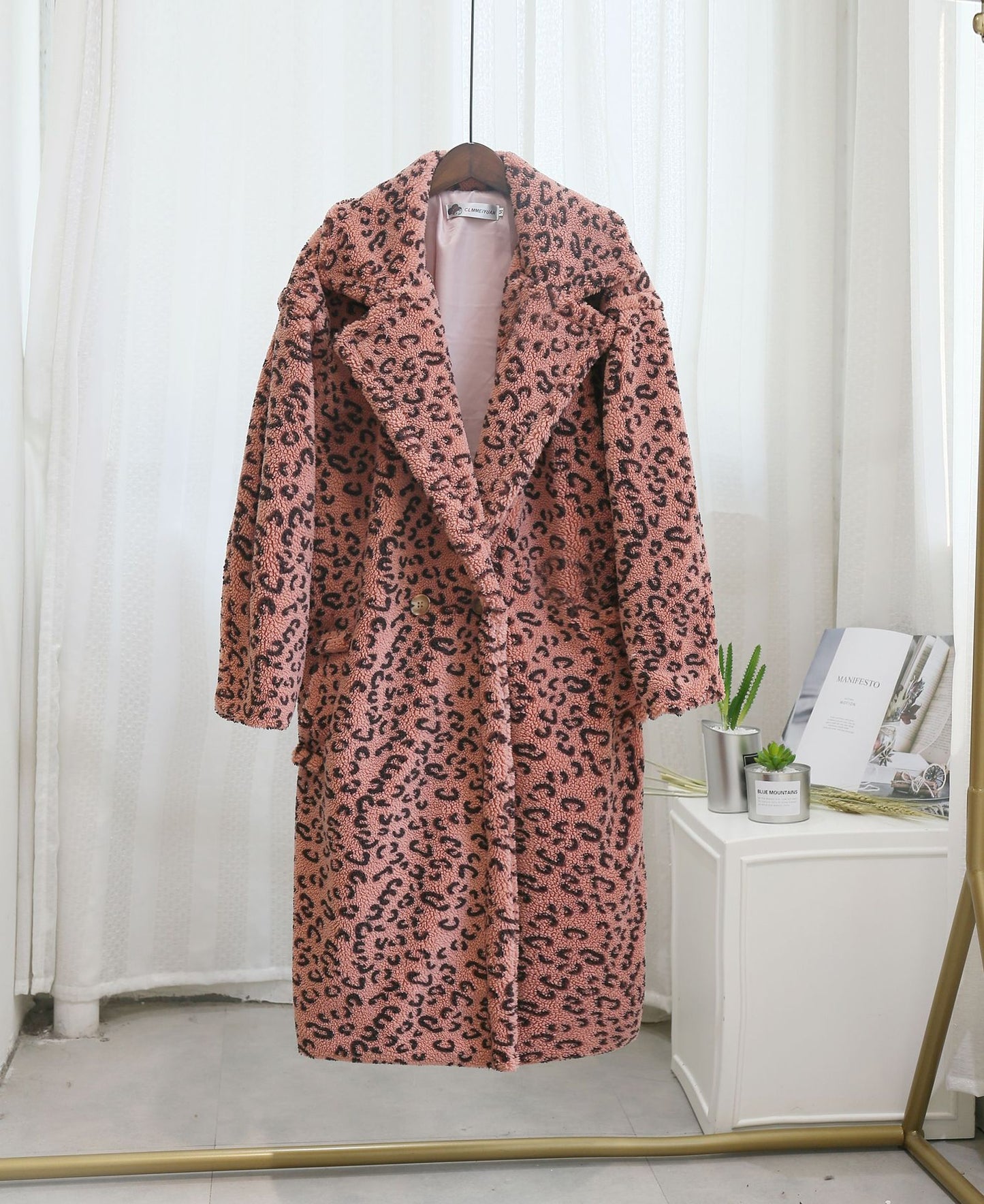 Sheep Sheared Fur Loose Overcoat Jacket