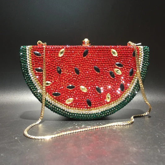 Watermelon Crystal Diamond Evening Bags