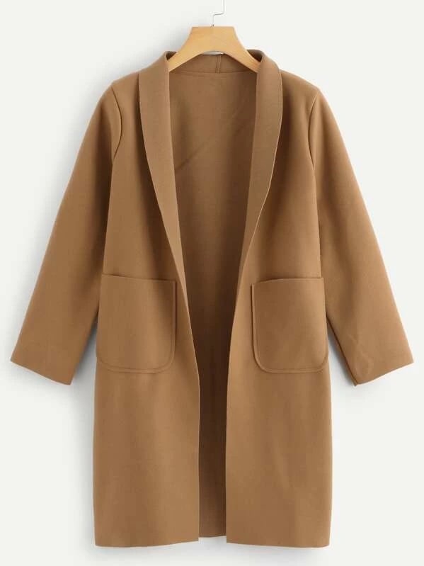 Solid Color Woolen Fashion Jacket - European & American Style