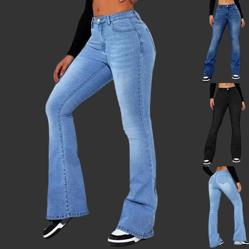 Casual High Waist Boot cut Denim