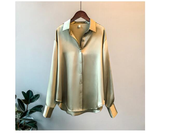 Vintage Shirts Female Buttons Loose Oversized Retro Blouses Tops