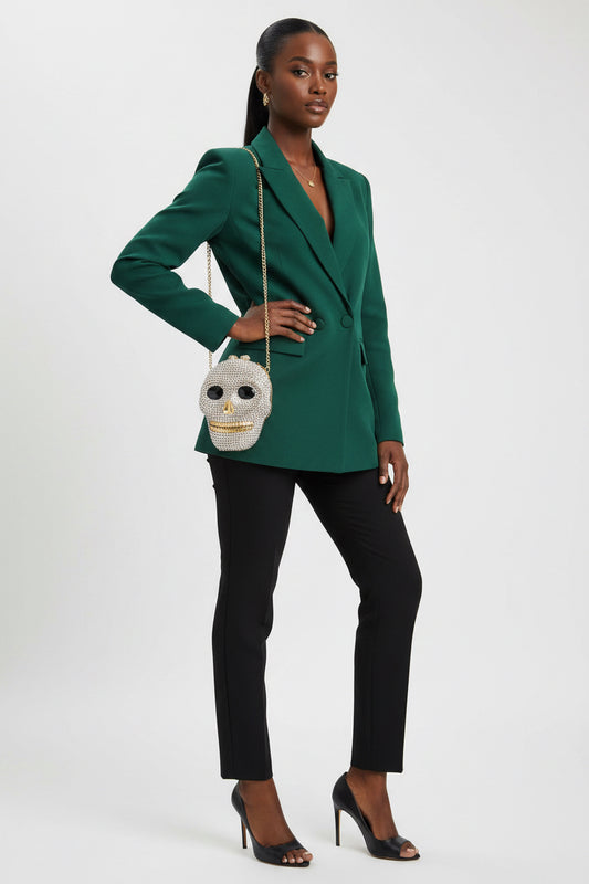 Diamond  Skull Head Clutch Bags
