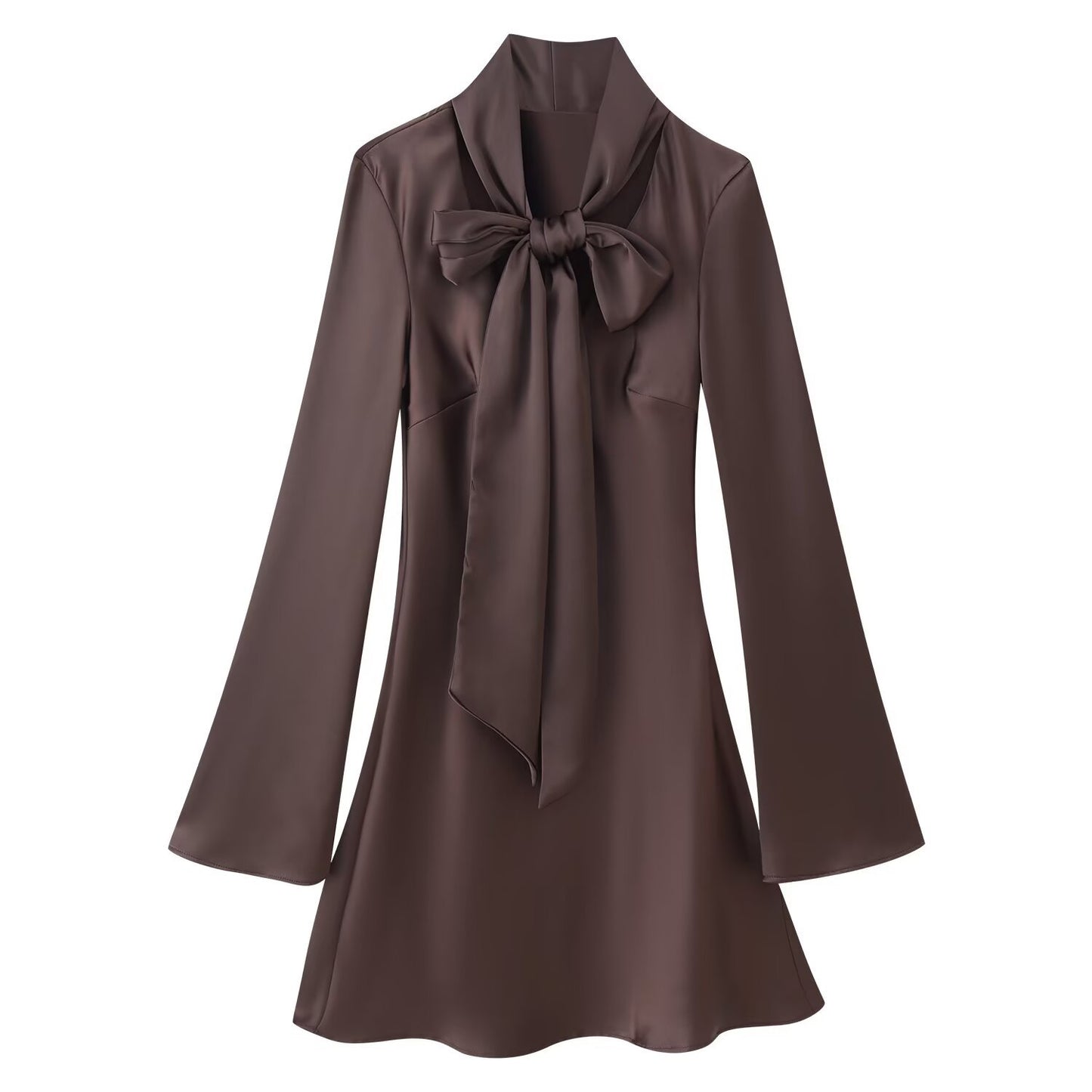 Silk textured scarf dress