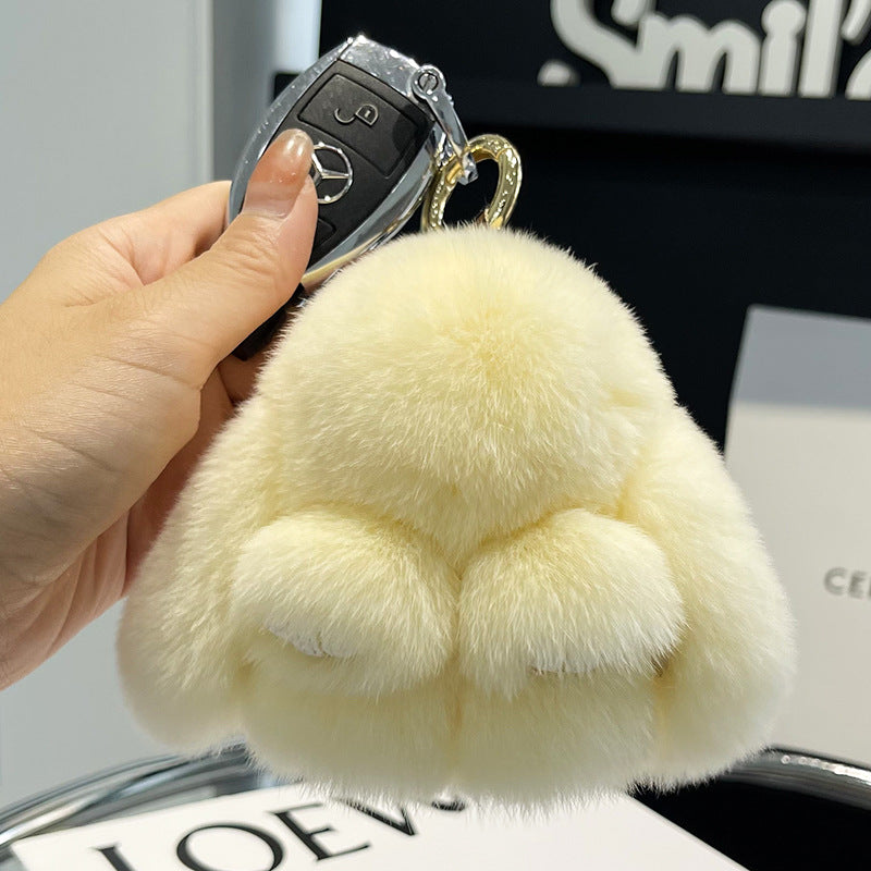 Rabbit Fur Keychain