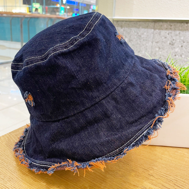 Retro Women's Denim Fisherman Hat for Sun Protection
