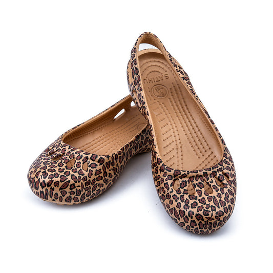 Ladies Patterned Flat Hole Shoes Sandals
