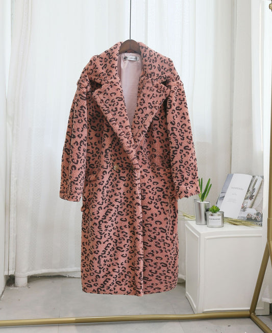 Sheep Sheared Fur Loose Overcoat Jacket