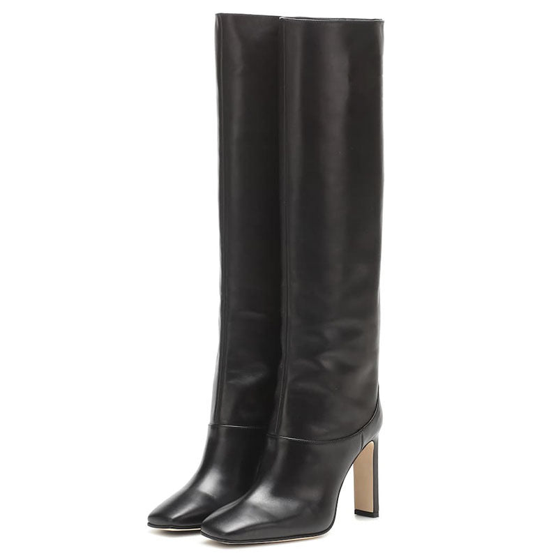 Breathable Pigskin Chunky Heel Ankle Boots for Fall/Winter