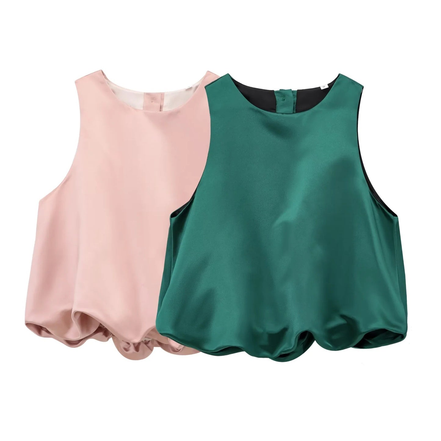 Silk texture sleeveless vest top