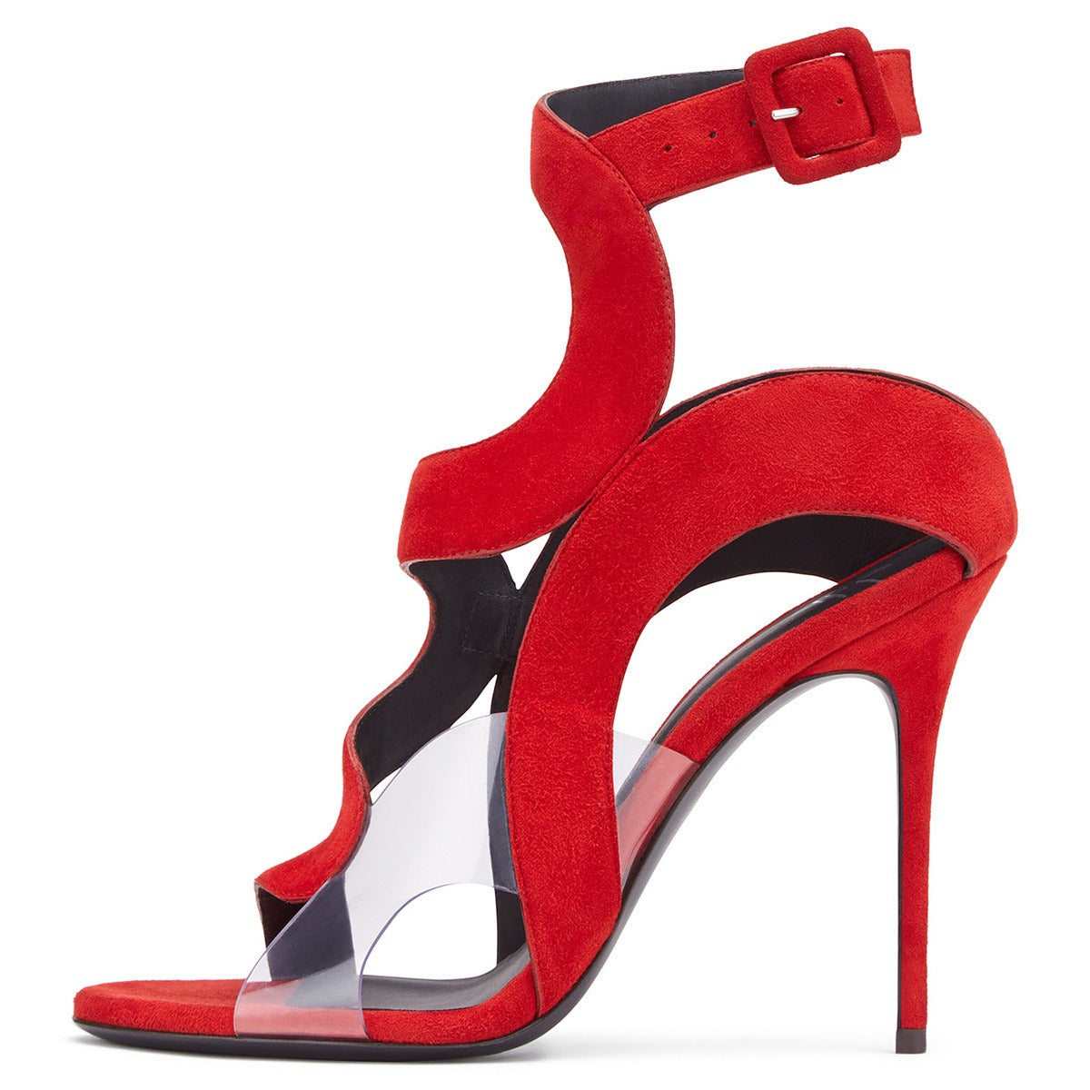 Suede Buckle Sandals