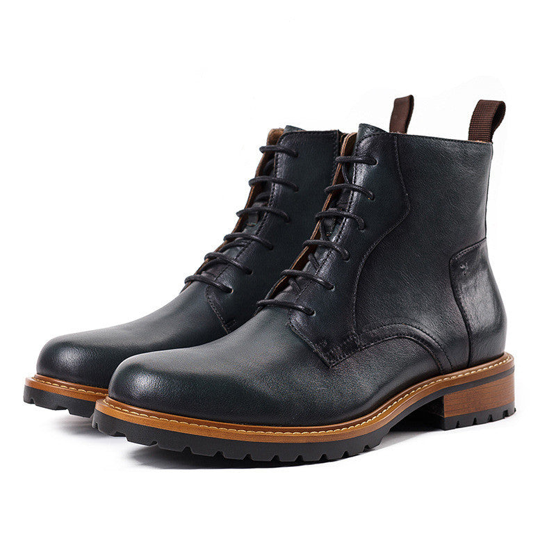 High-Top Leather Martin Boots for Autumn and Winter