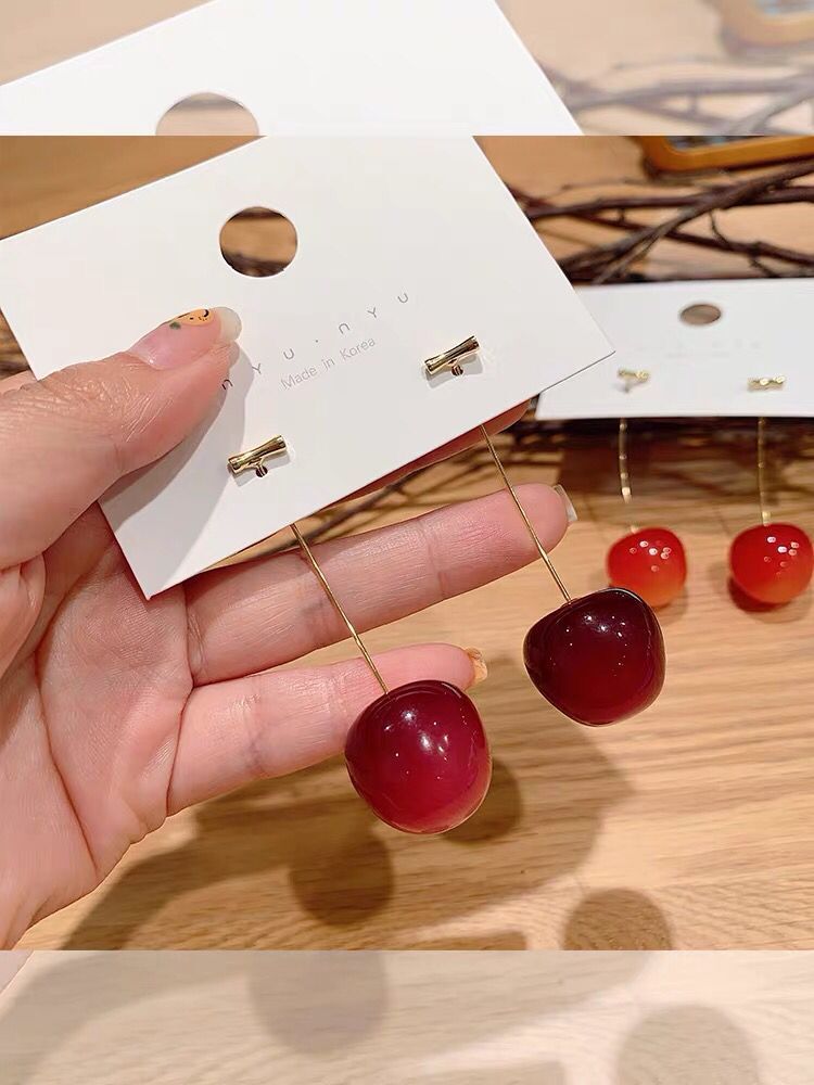 Cherry Korean Style Fruit Earrings