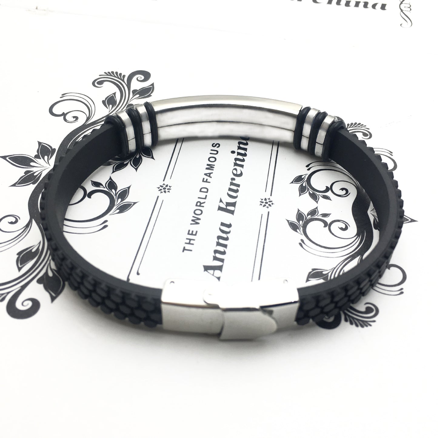 Men's Korean Style Titanium Steel Leather Bracelet