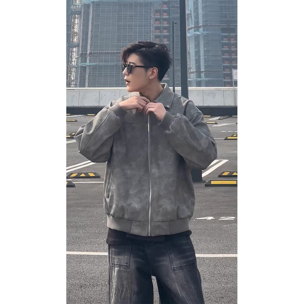 Cropped Leather Coat