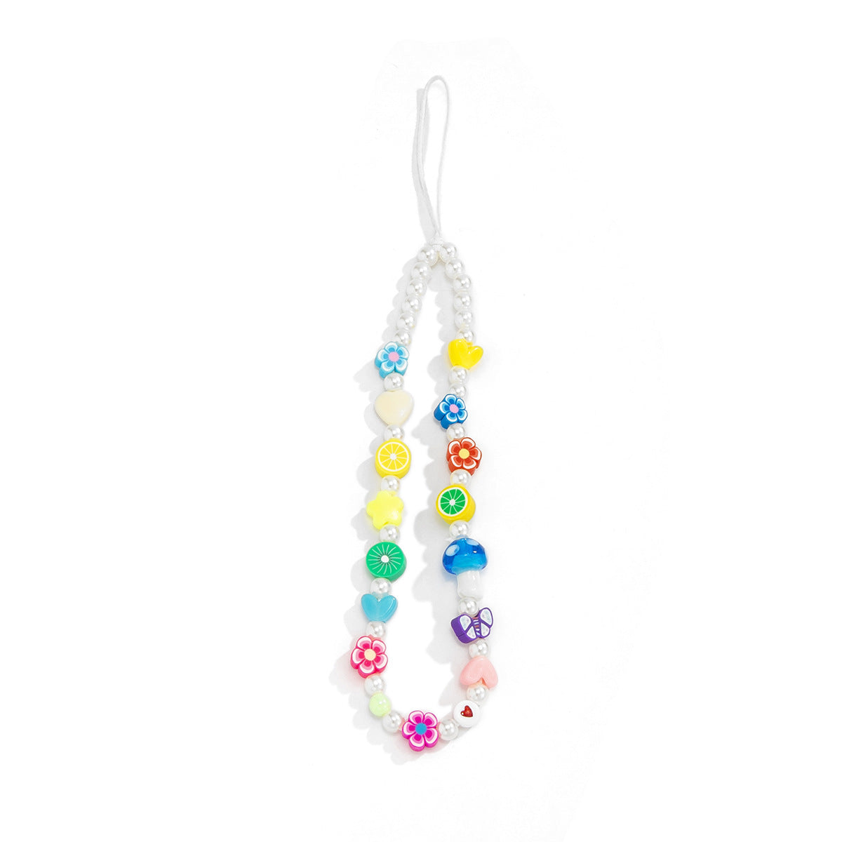 Coloured daisy fruit phone chain