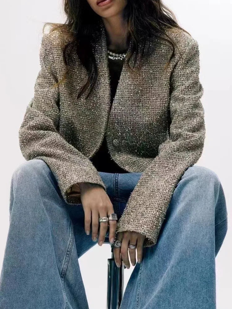 Silk Blazer Jacket
