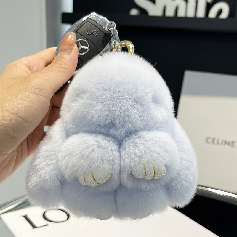 Rabbit Fur Keychain