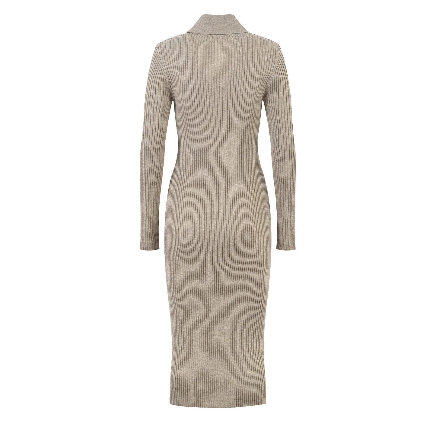 Sweater Dress Women  Luxury Single Breasted Long Sleeve Knitted Dresses Autumn Winter Clothing
