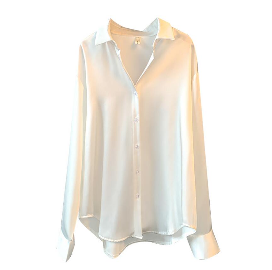 Vintage Shirts Female Buttons Loose Oversized Retro Blouses Tops