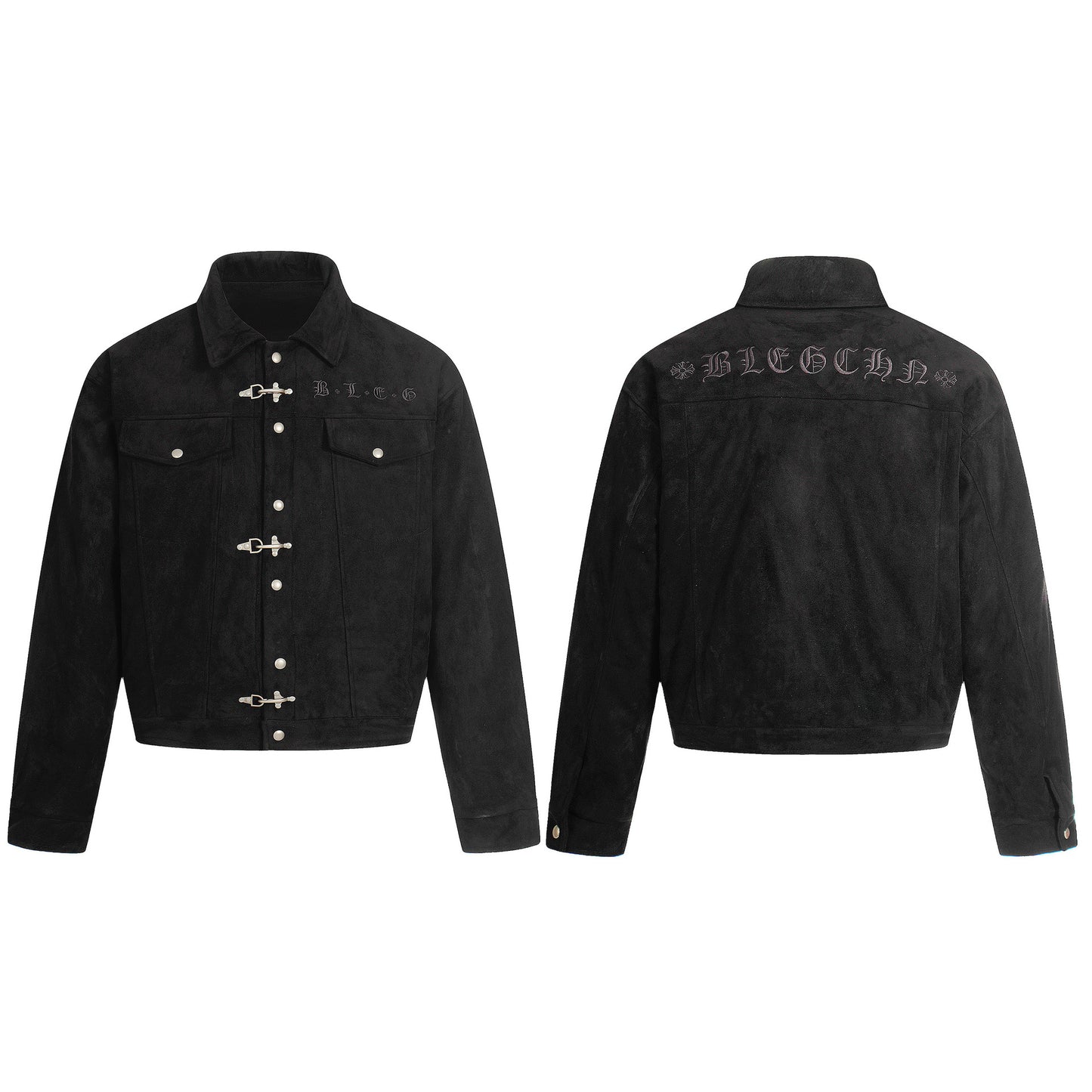 Retro suede standing collar cotton jacket