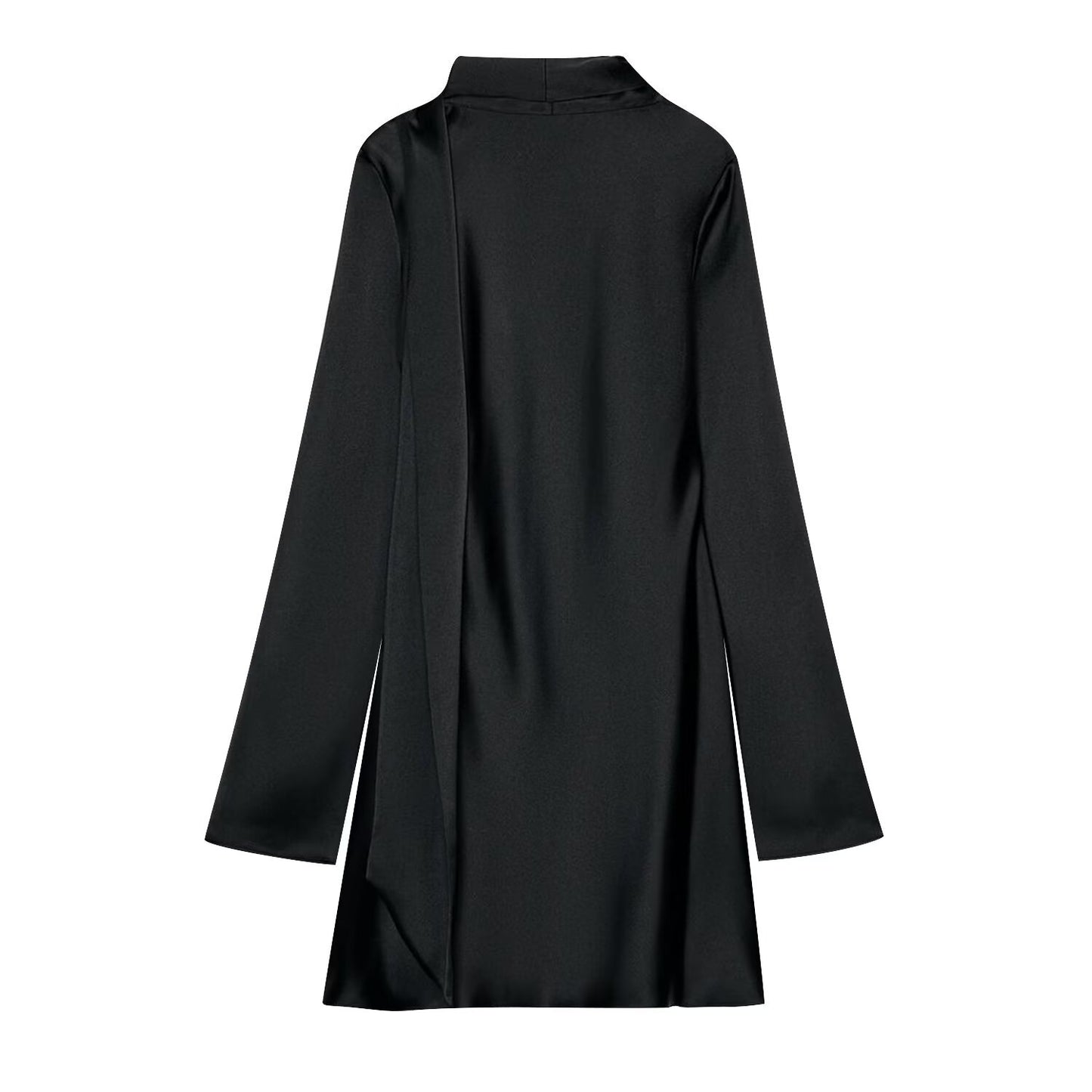 Silk textured scarf dress