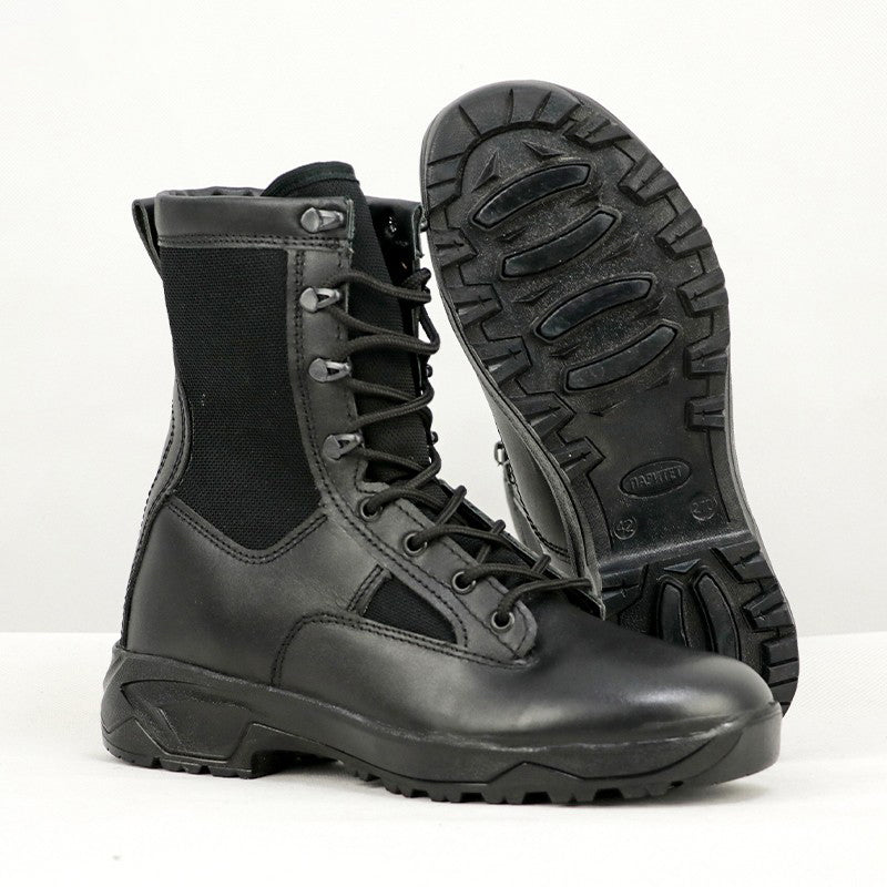 Genuine  leather combat boots
