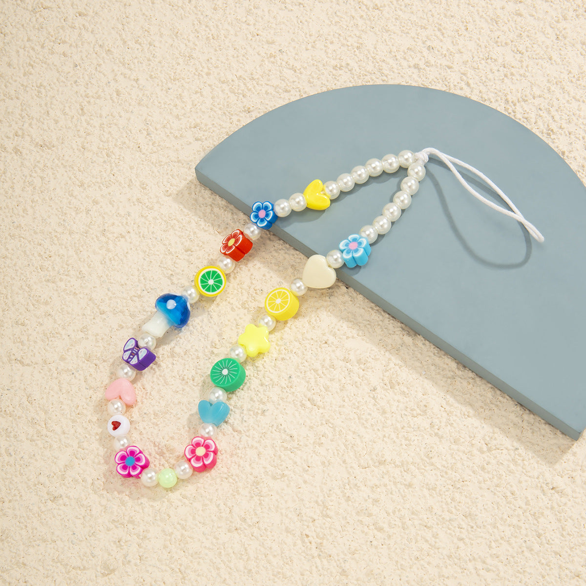 Coloured daisy fruit phone chain