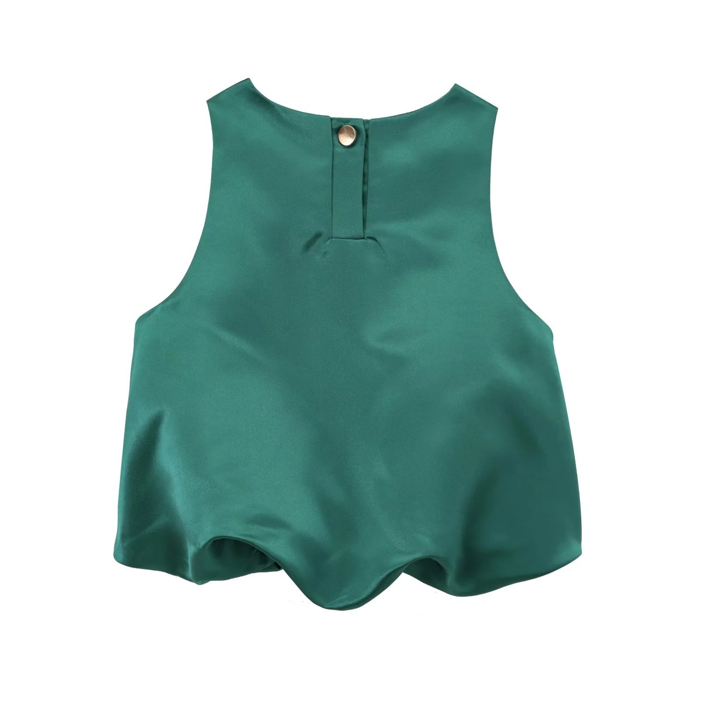 Silk texture sleeveless vest top