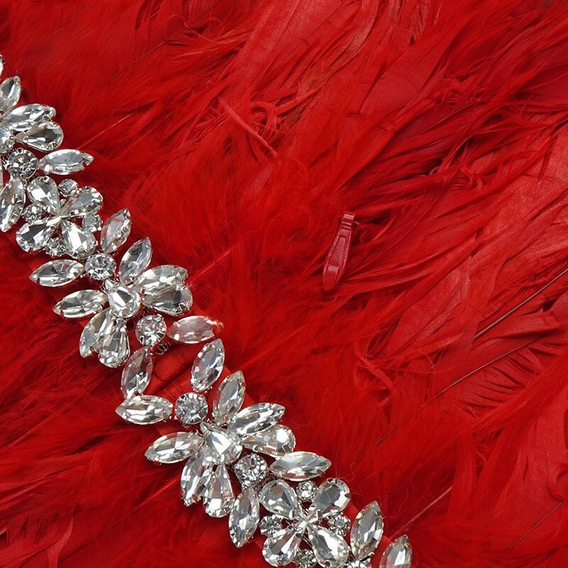 Designer sequin Feather Party Dress